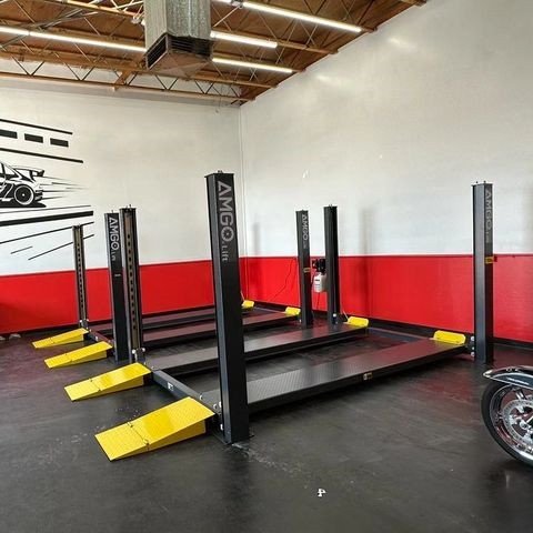 AMGO® Hydraulics 407-P Parking & Service 4 Post Lift 7000 Lbs AMGO® Hydraulics 407-P Parking & Service 4 Post Lift 7000 Lbs