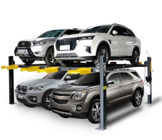 AMGO® Hydraulics 409-DPX Double Parking 4 Post Lift W/Ex-Length & Height