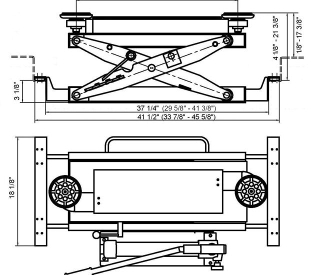APlusLift 4000LB Air Operated Sliding Bridge Jack ABJ-40 APlusLift 4000LB Air Operated Sliding Bridge Jack ABJ-40