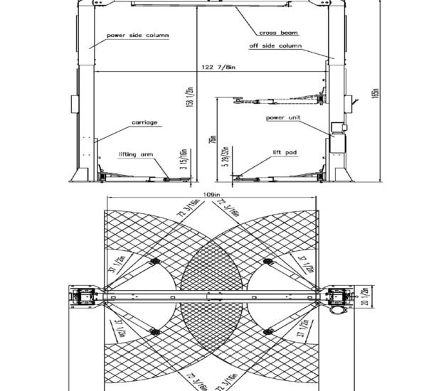 APlusLift 12,000LB 2-Post Overhead Single Release Direct Drive Car Lift with A 3-Year Warranty APlusLift 12,000LB 2-Post Overhead Single Release Direct Drive Car Lift with A 3-Year Warranty