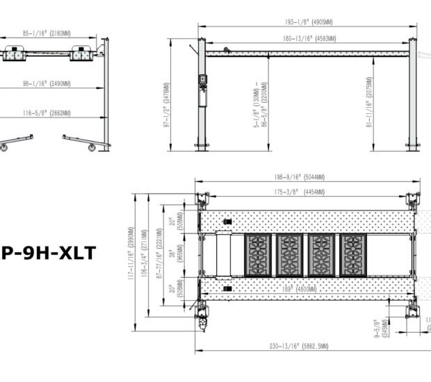 APlusLift Falcon 9000LB 4-Post Portable Parking Storage Service Car Lift APlusLift Falcon 9000LB 4-Post Portable Parking Storage Service Car Lift