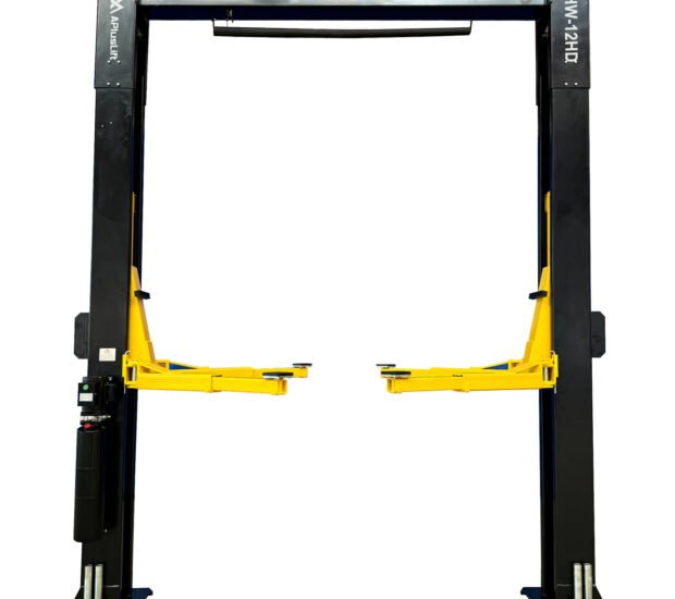 APlusLift 12,000LB 2-Post Overhead Single Release Direct Drive Car Lift with 3 Year Warranty