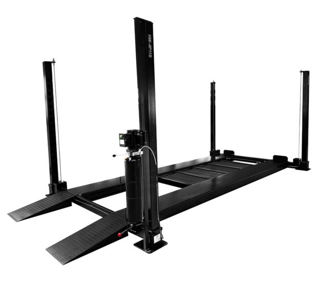 APlusLift 11,000LB 4-Post Portable Parking Storage Service Car Lift APlusLift 11,000LB 4-Post Portable Parking Storage Service Car Lift