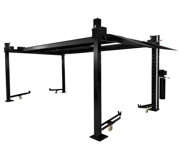 APlusLift 11,000LB 4-Post Portable Parking Storage Service Car Lift APlusLift 11,000LB 4-Post Portable Parking Storage Service Car Lift