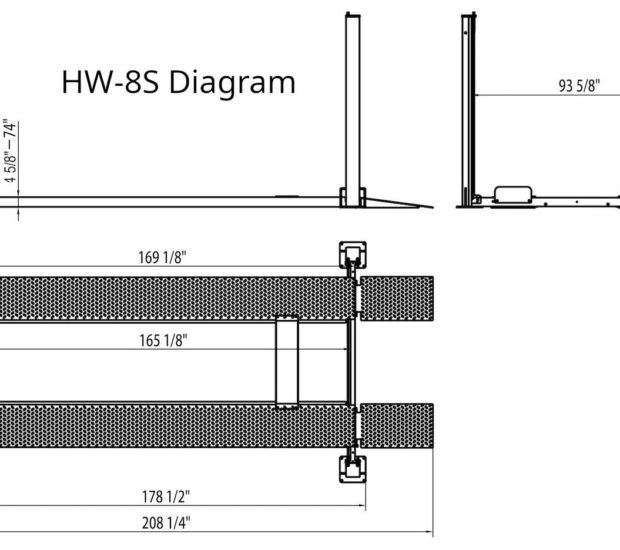 APlusLift 8000LB 4-Post Portable Parking Storage Service Car Lift APlusLift 8000LB 4-Post Portable Parking Storage Service Car Lift