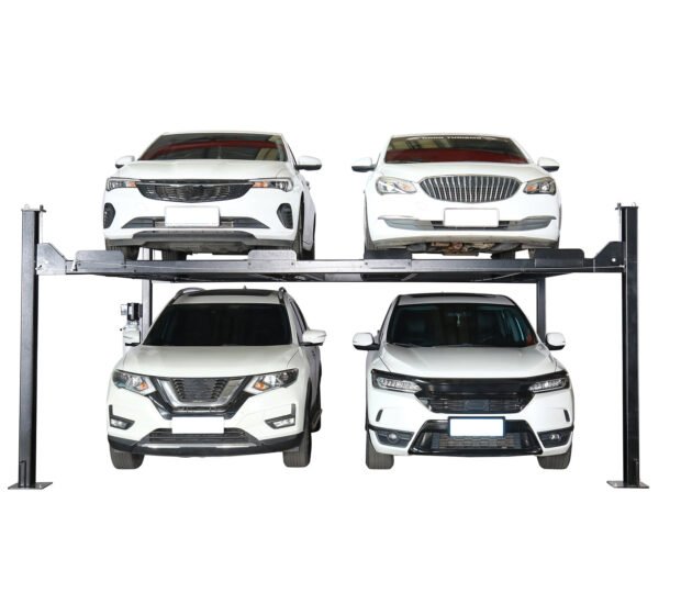 APlusLift 9,000LB 4-Post Double Deck Parking Storage Car Lift APlusLift 9,000LB 4-Post Double Deck Parking Storage Car Lift
