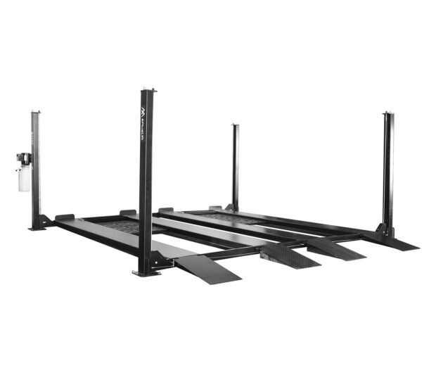 APlusLift 9,000LB 4-Post Double Deck Parking Storage Car Lift APlusLift 9,000LB 4-Post Double Deck Parking Storage Car Lift