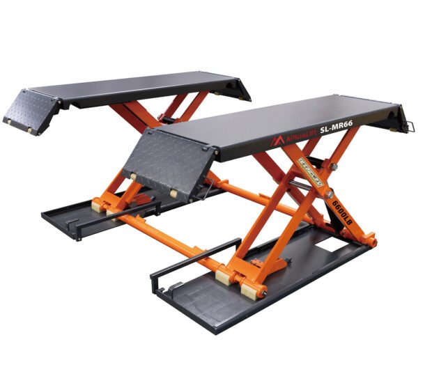 APlusLift 6,600LB Mid-Rise Scissor Lift with Electric Release APlusLift 6,600LB Mid-Rise Scissor Lift with Electric Release