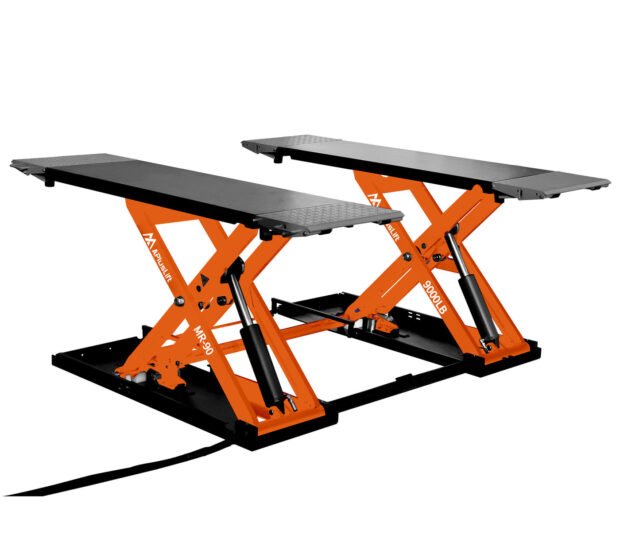 APlusLift 9,000LB Mid-Rise Scissor Lift with Electrical Release