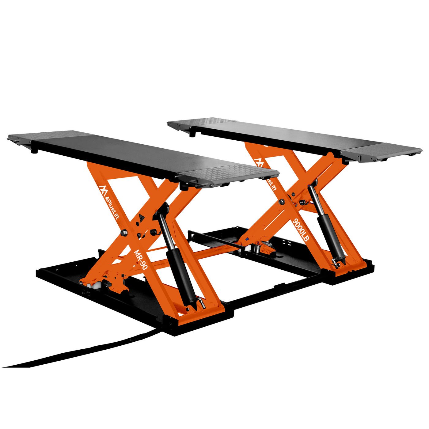 APlusLift 9,000LB Mid-Rise Scissor Lift with Electrical Release