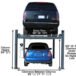 Atlas® 408-SL Premium Service/Parking 4 Post Lift 8,000 Lbs