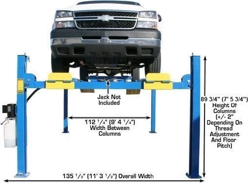 Atlas® 412 Commercial Grade 4 Post Lift 12,000 Lbs Atlas® 412 Commercial Grade 4 Post Lift 12,000 Lbs