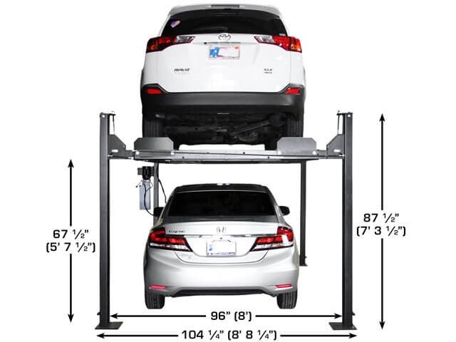 Atlas® Garage Apex 8 ALI Certified 4 Post Parking Lift 8,000 Lbs Atlas® Garage Apex 8 ALI Certified 4 Post Parking Lift 8,000 Lbs