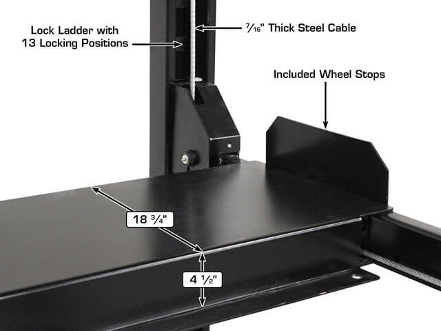Atlas® Garage Apex 8 ALI Certified 4 Post Parking Lift 8,000 Lbs Atlas® Garage Apex 8 ALI Certified 4 Post Parking Lift 8,000 Lbs