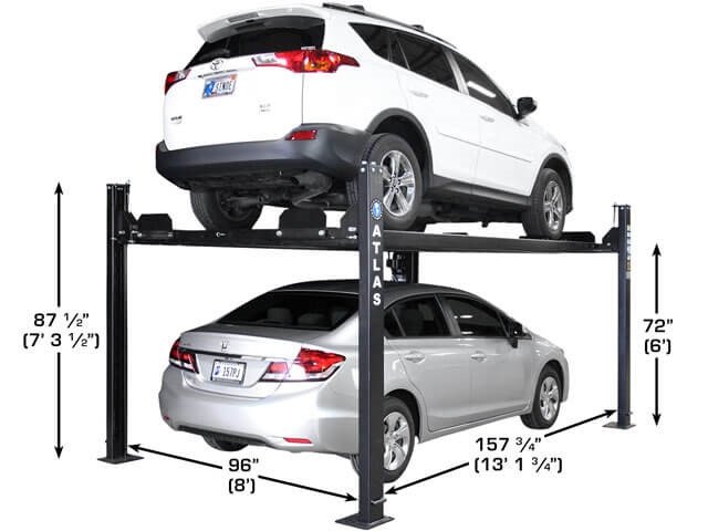 Atlas® Garage Apex 8 ALI Certified 4 Post Parking Lift 8,000 Lbs Atlas® Garage Apex 8 ALI Certified 4 Post Parking Lift 8,000 Lbs