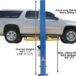 Atlas® OH-10X Ex-Tall/Ex-Wide 2 Post Lift 10,000 Lbs
