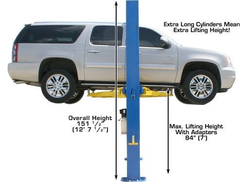 Atlas® OH-10X Ex-Tall/Ex-Wide 2 Post Lift 10,000 Lbs Atlas® OH-10X Ex-Tall/Ex-Wide 2 Post Lift 10,000 Lbs
