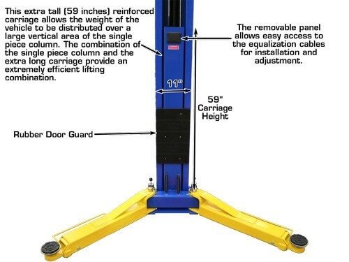 Atlas® OH-10X Ex-Tall/Ex-Wide 2 Post Lift 10,000 Lbs Atlas® OH-10X Ex-Tall/Ex-Wide 2 Post Lift 10,000 Lbs