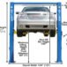 Atlas® OH-10X Ex-Tall/Ex-Wide 2 Post Lift 10,000 Lbs
