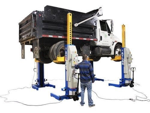 Atlas® ML-4034BC ALI Battery Powered Mobile Column Lift System 74,000 Lbs Atlas® ML-4034BC ALI Battery Powered Mobile Column Lift System 74,000 Lbs
