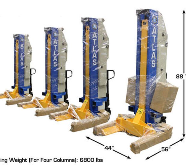 Atlas® ML-4034BC ALI Battery Powered Mobile Column Lift System 74,000 Lbs Atlas® ML-4034BC ALI Battery Powered Mobile Column Lift System 74,000 Lbs