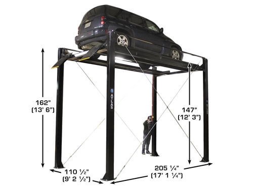 Atlas® ST-7000 Super Tall 4 Post Lift 7,000 Lbs Atlas® ST-7000 Super Tall 4 Post Lift 7,000 Lbs