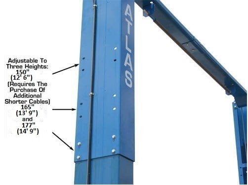 Atlas® PV12PX Adj Height Ex-Wide/Ex-Tall 2 Post Lift 12,000 Lbs Atlas® PV12PX Adj Height Ex-Wide/Ex-Tall 2 Post Lift 12,000 Lbs