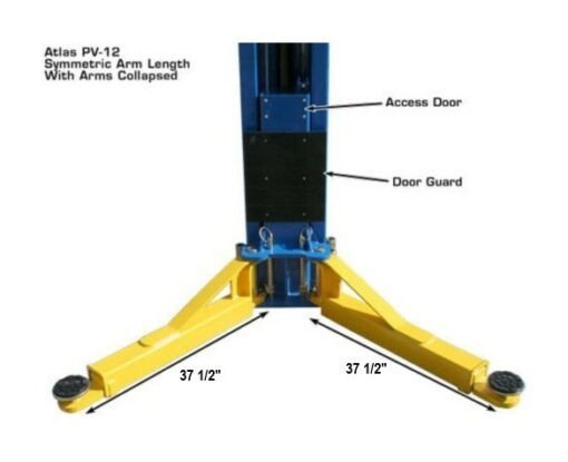 Atlas® PV12PX Adj Height Ex-Wide/Ex-Tall 2 Post Lift 12,000 Lbs Atlas® PV12PX Adj Height Ex-Wide/Ex-Tall 2 Post Lift 12,000 Lbs