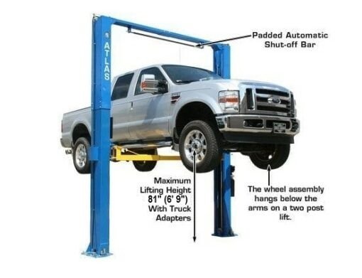Atlas® PV12PX Adj Height Ex-Wide/Ex-Tall 2 Post Lift 12,000 Lbs Atlas® PV12PX Adj Height Ex-Wide/Ex-Tall 2 Post Lift 12,000 Lbs