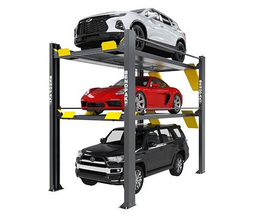 BendPak HD-973PX 9,000 & 7,000 Lb. Capacity Tri-Level Parking Lift - Extended / High Lift BendPak HD-973PX 9,000 & 7,000 Lb. Capacity Tri-Level Parking Lift - Extended / High Lift
