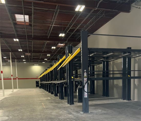 BendPak HD-973PX 9,000 & 7,000 Lb. Capacity Tri-Level Parking Lift - Extended / High Lift BendPak HD-973PX 9,000 & 7,000 Lb. Capacity Tri-Level Parking Lift - Extended / High Lift