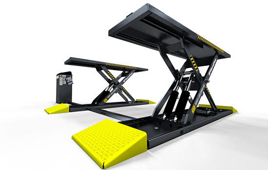 BendPak MDS-6EXT Open-Center Mid-Rise Scissors Lift / Extended Platform 6,000 Lb BendPak MDS-6EXT Open-Center Mid-Rise Scissors Lift / Extended Platform 6,000 Lb