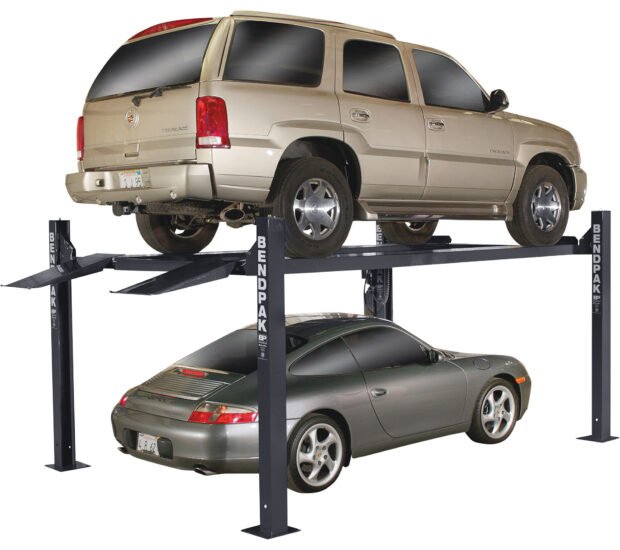 BendPak 4-Post Wide/Standard Car Lift, 9000-Lb. Capacity, Gray, Model# HD-9XL