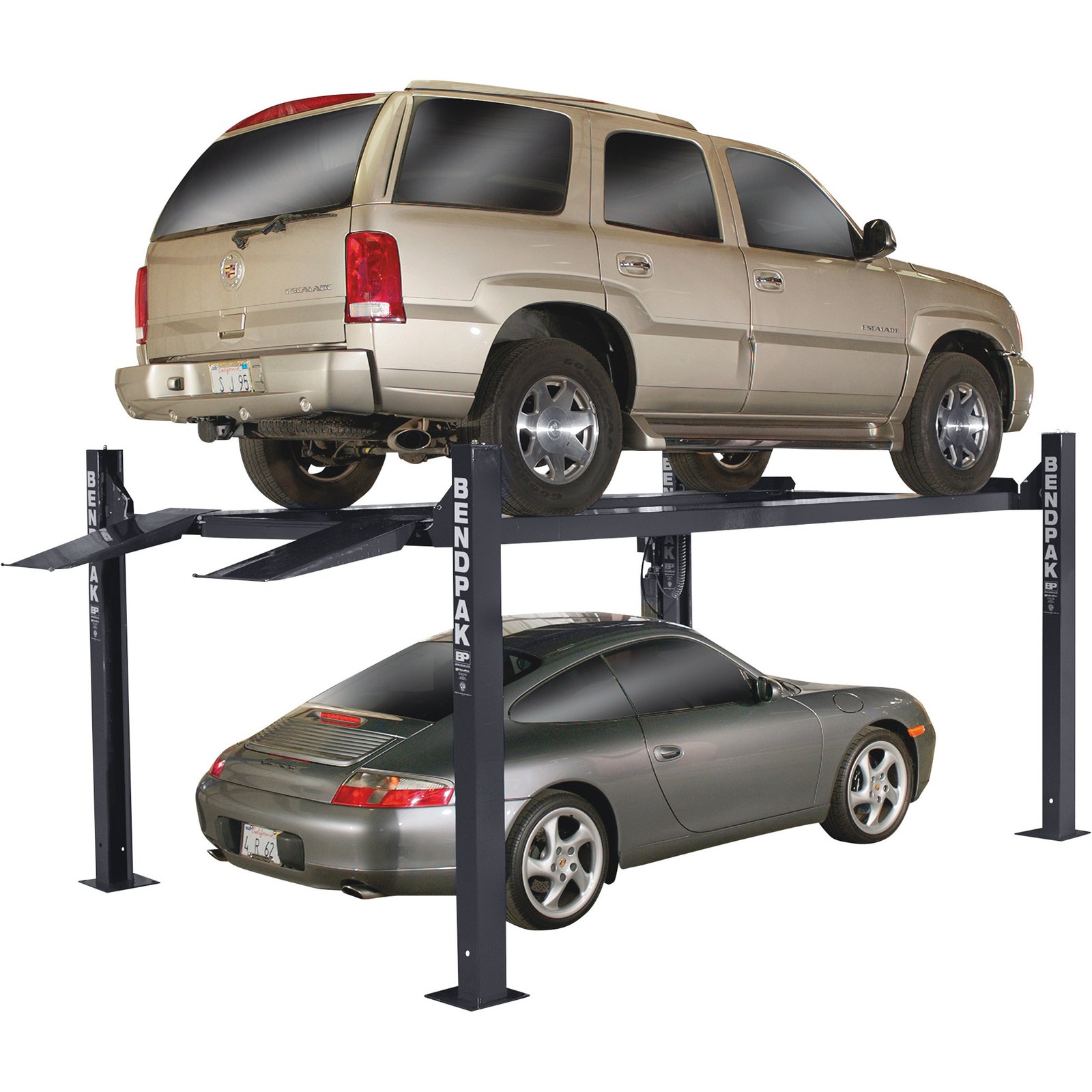BendPak 4-Post Wide/Standard Car Lift, 9000-Lb. Capacity, Gray, Model# HD-9XL