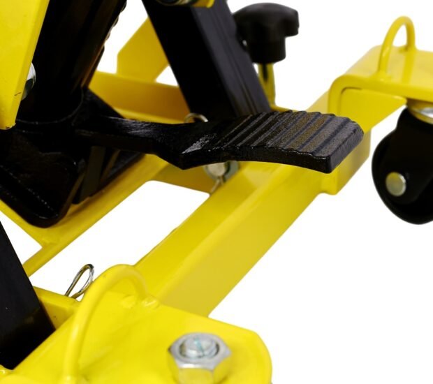1500 lbs Capacity Hydraulic Motorcycle Lift Jack in Yellow with Tie-Down 1500 lbs Capacity Hydraulic Motorcycle Lift Jack in Yellow with Tie-Down