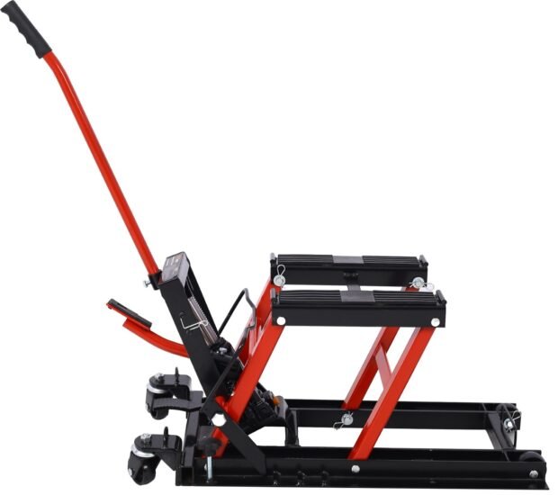 1500 lbs Capacity Portable Hydraulic Motorcycle Lift Jack with 4-Wheels 1500 lbs Capacity Portable Hydraulic Motorcycle Lift Jack with 4-Wheels