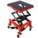 300 lbs. Capacity Motorcycle Scissor Jack in Red with 4-Wheels