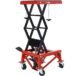 300 lbs. Capacity Motorcycle Scissor Jack in Red with 4-Wheels