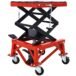 300 lbs. Capacity Motorcycle Scissor Jack in Red with 4-Wheels