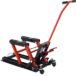 1500 lbs Capacity Portable Hydraulic Motorcycle Lift Jack in Red with Tie Down
