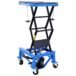 300 lbs. Capacity Motorcycle Scissor Jack in Blue with 4-Wheels
