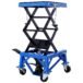 300 lbs. Capacity Motorcycle Scissor Jack in Blue with 4-Wheels