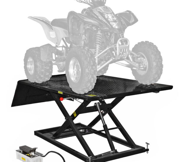 Black Widow Air/Hydraulic ATV Lift Table, 1500-Lb. Capacity, Steel, Model# BW-1500AO-V2 Black Widow Air/Hydraulic ATV Lift Table, 1500-Lb. Capacity, Steel, Model# BW-1500AO-V2