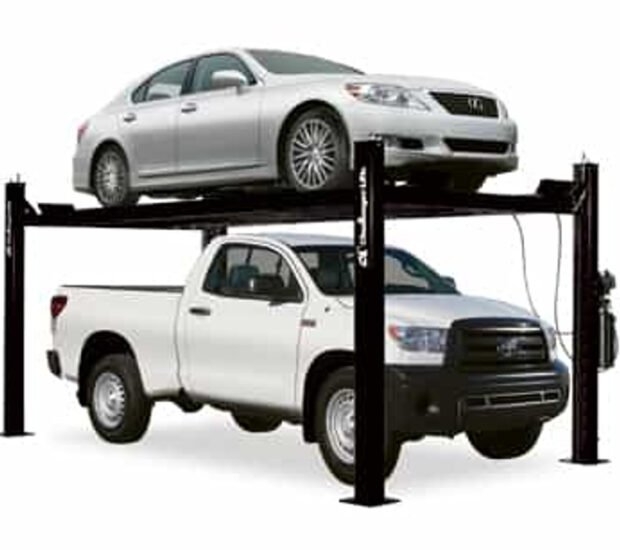 Challenger CL4P9W Ex-Length & Width 4 Post Storage/Service Lift 9,000