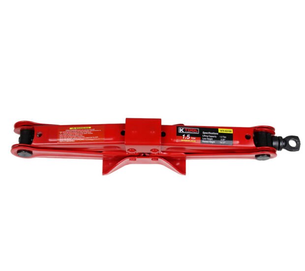 K Tool International Scissor Jack — 1.5 Ton Capacity, 4.1in. to 15.2in. Lifting Range, Steel Construction, Model# KTI63100 K Tool International Scissor Jack — 1.5 Ton Capacity, 4.1in. to 15.2in. Lifting Range, Steel Construction, Model# KTI63100