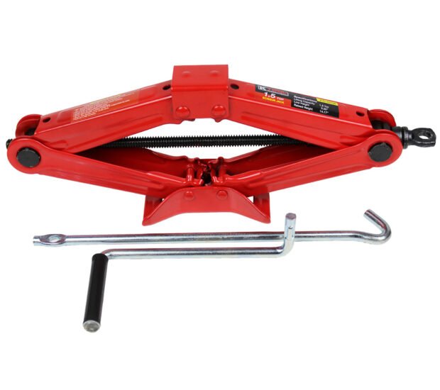 K Tool International Scissor Jack — 1.5 Ton Capacity, 4.1in. to 15.2in. Lifting Range, Steel Construction, Model# KTI63100 K Tool International Scissor Jack — 1.5 Ton Capacity, 4.1in. to 15.2in. Lifting Range, Steel Construction, Model# KTI63100