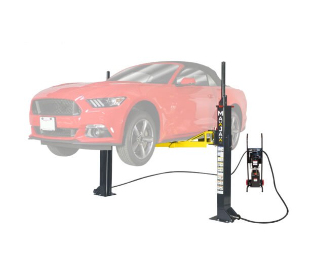 MaxJax, 7000 lbs. Capacity MaxJax Two Post Lift, Capacity 7000 lb, Max. Rise 3.75 ft, Horsepower 1 HP, Model# M7K
