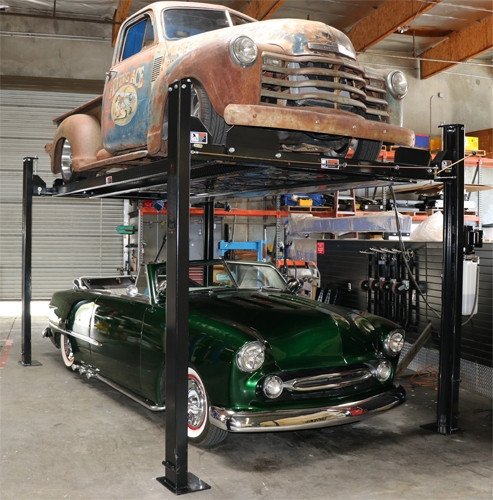 Nationwide NW-4-8KNPlus 8,000lb Ex-Tall 4 Post Car Storage & Service Parking Lift Nationwide NW-4-8KNPlus 8,000lb Ex-Tall 4 Post Car Storage & Service Parking Lift