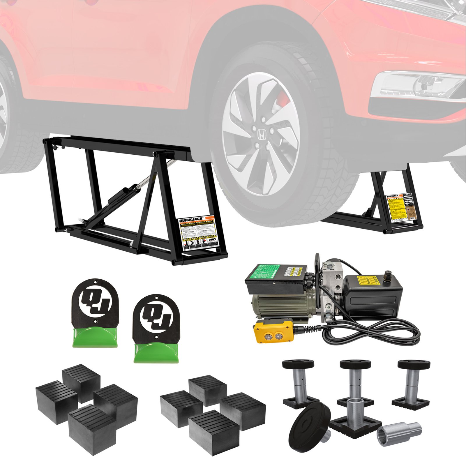 QuickJack 8000TLX Bundle a set of wall hangers and SUV adapter set. 8,000lb. Capacity Portable Car Lift