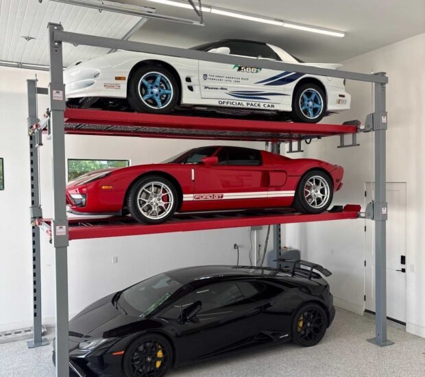 Advantage Single-Wide Triple Stacker | 3 Car Tri-Level 4-Post Lift